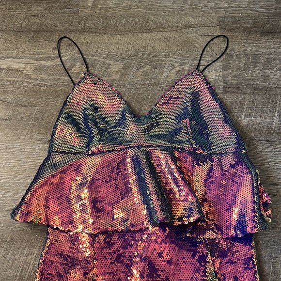 Zara Sequin Mini Dress Size Medium - Picture 3 of 5
